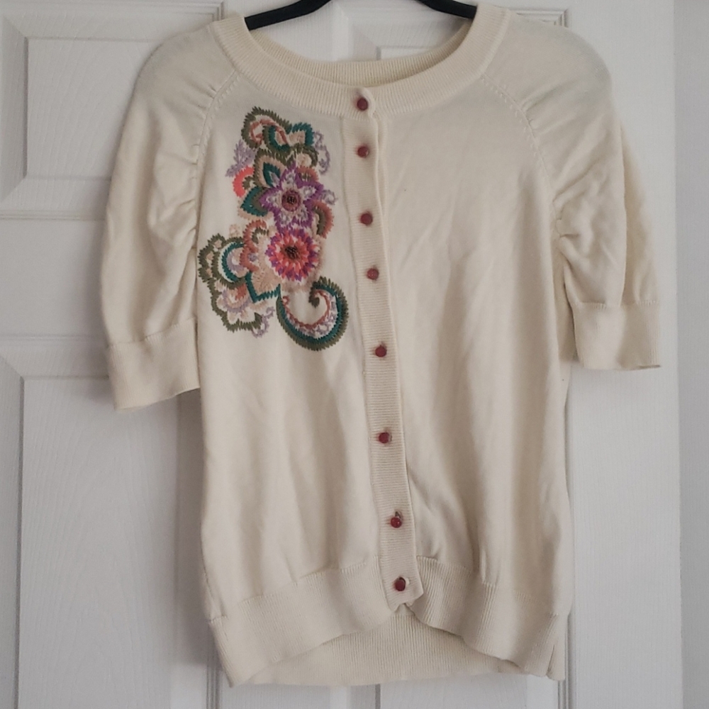 Vinatge-style Short Sleeve Cardigan